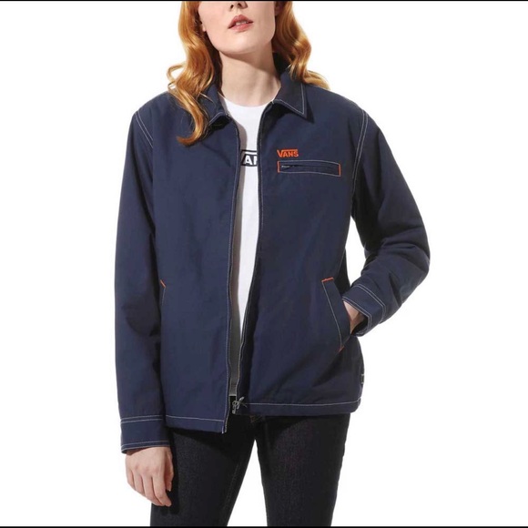 💖MEGA SALE💖VANS Pro Stitched Station Women’s Size Jacket Blue VN0A4CWPLKZ - Picture 6 of 9